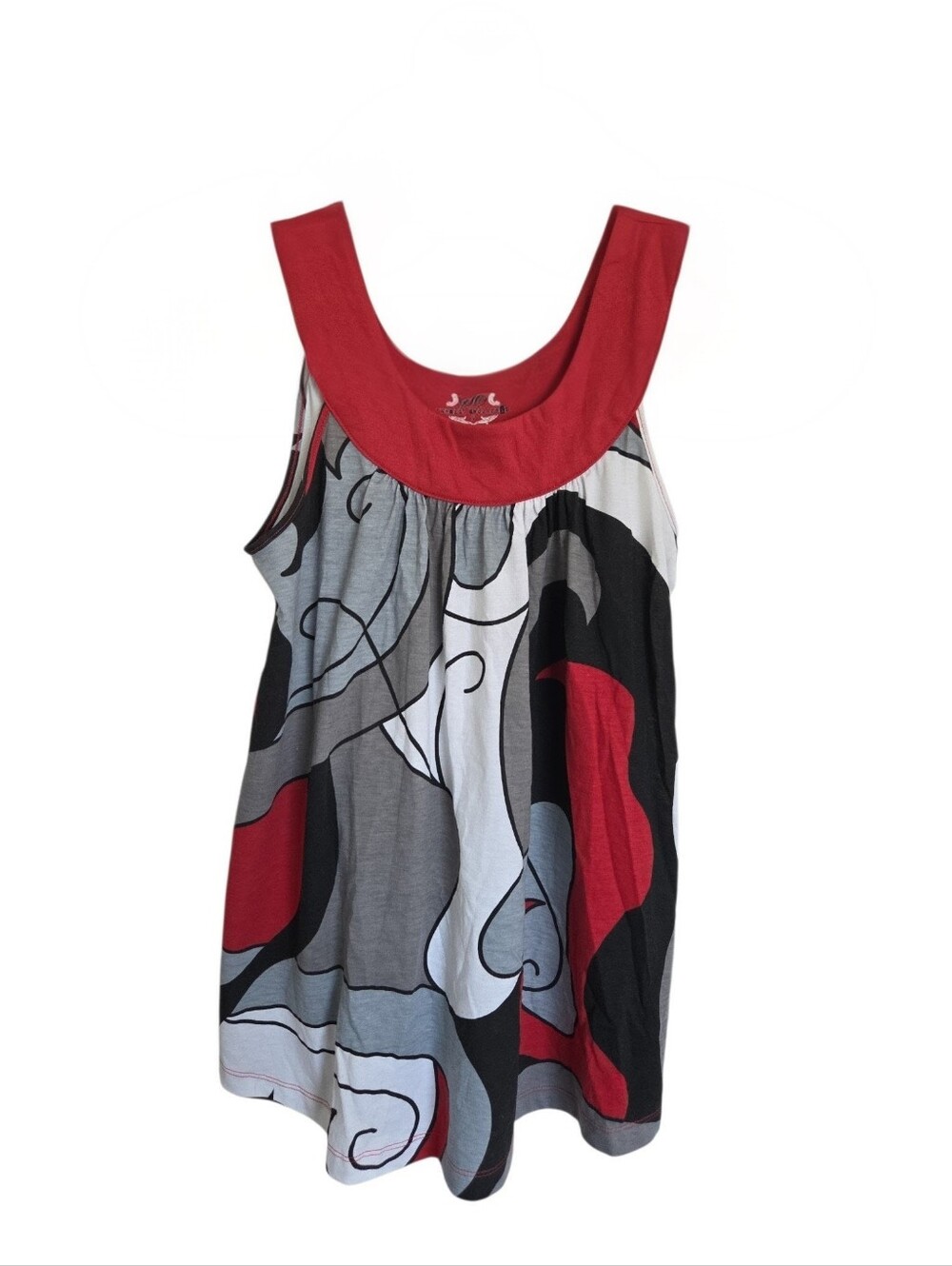 SO Abstract Print Sleeveless Tunic Top Women's Like New Size Small